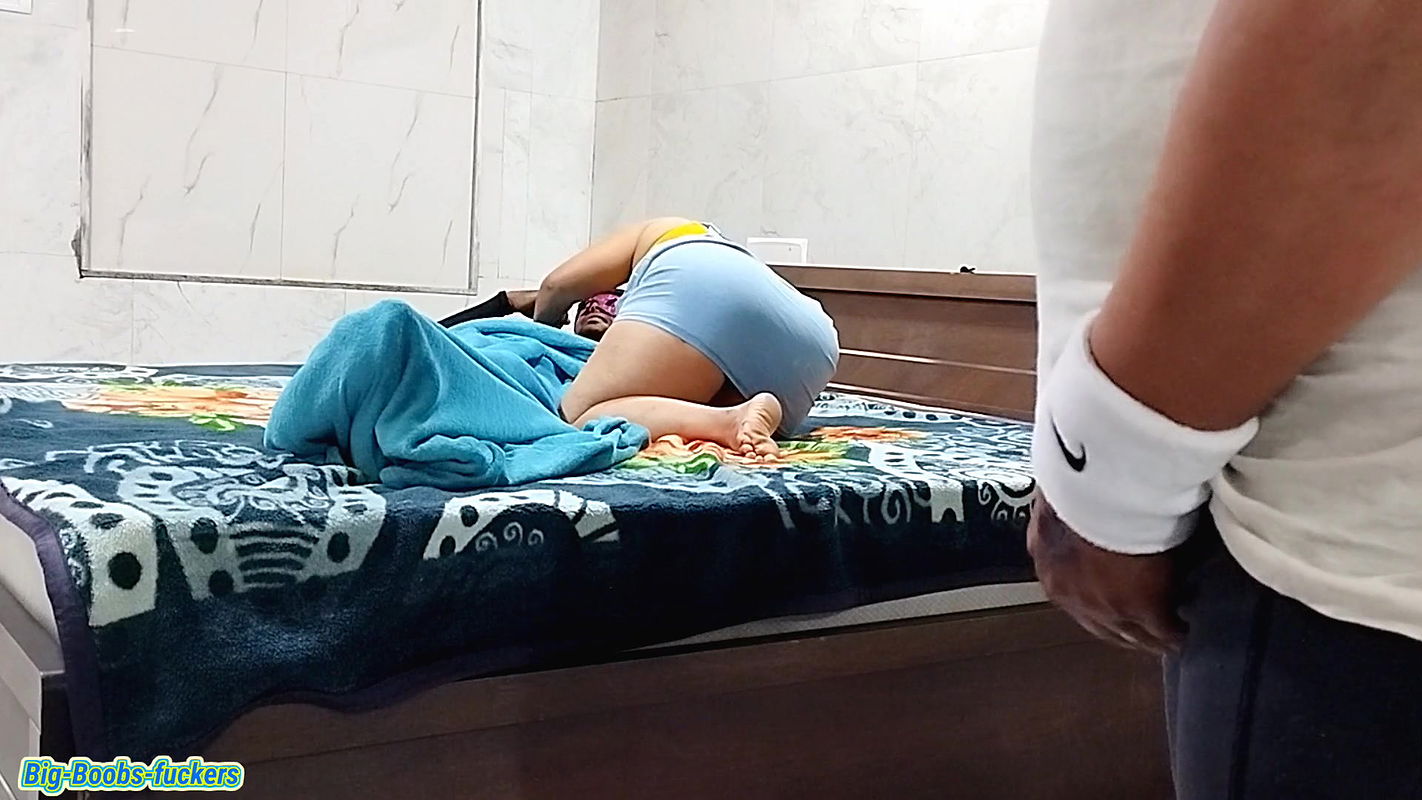 Cheating on her husband she had hard sex with her neighbor, then another guy watched it and masturbated