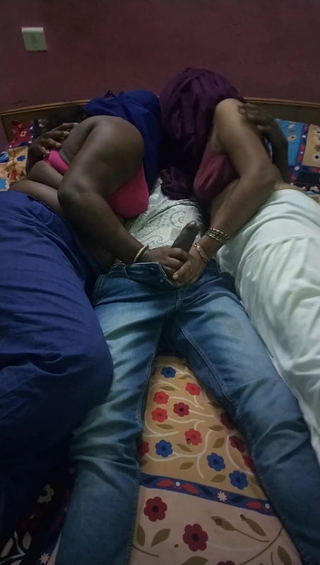 Cock sucking threesome hot Tamil dirty talking