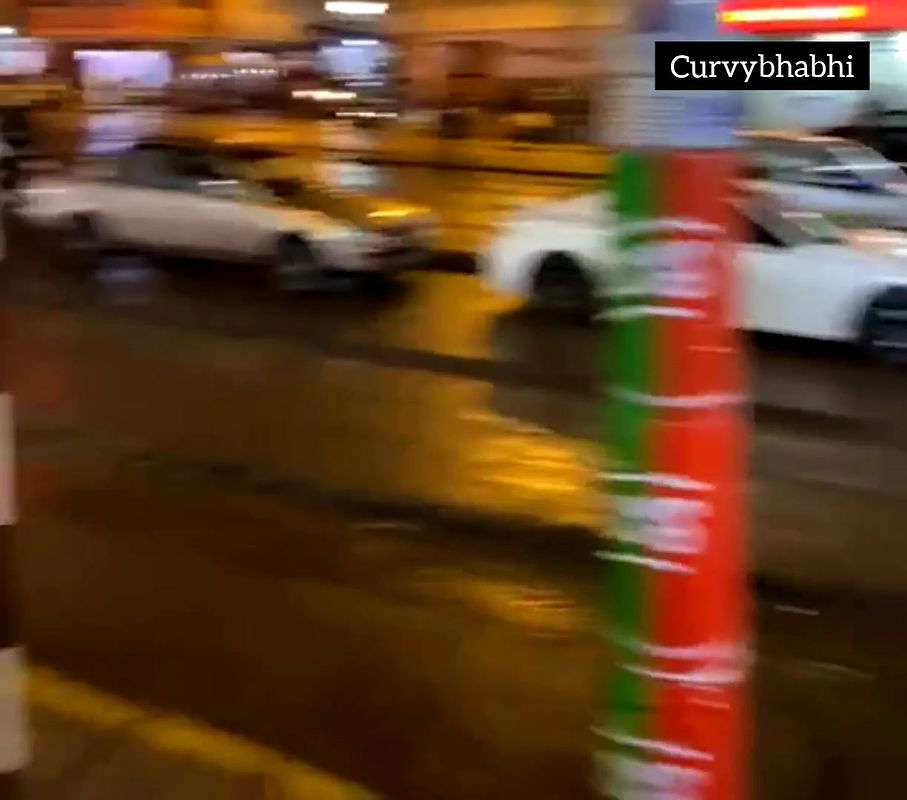 Desi bhabhi showing her boobs in her jacket in public place