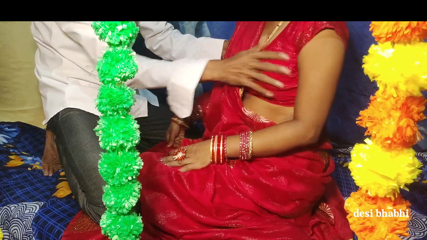 desi wife best Indian suhag rat sex video