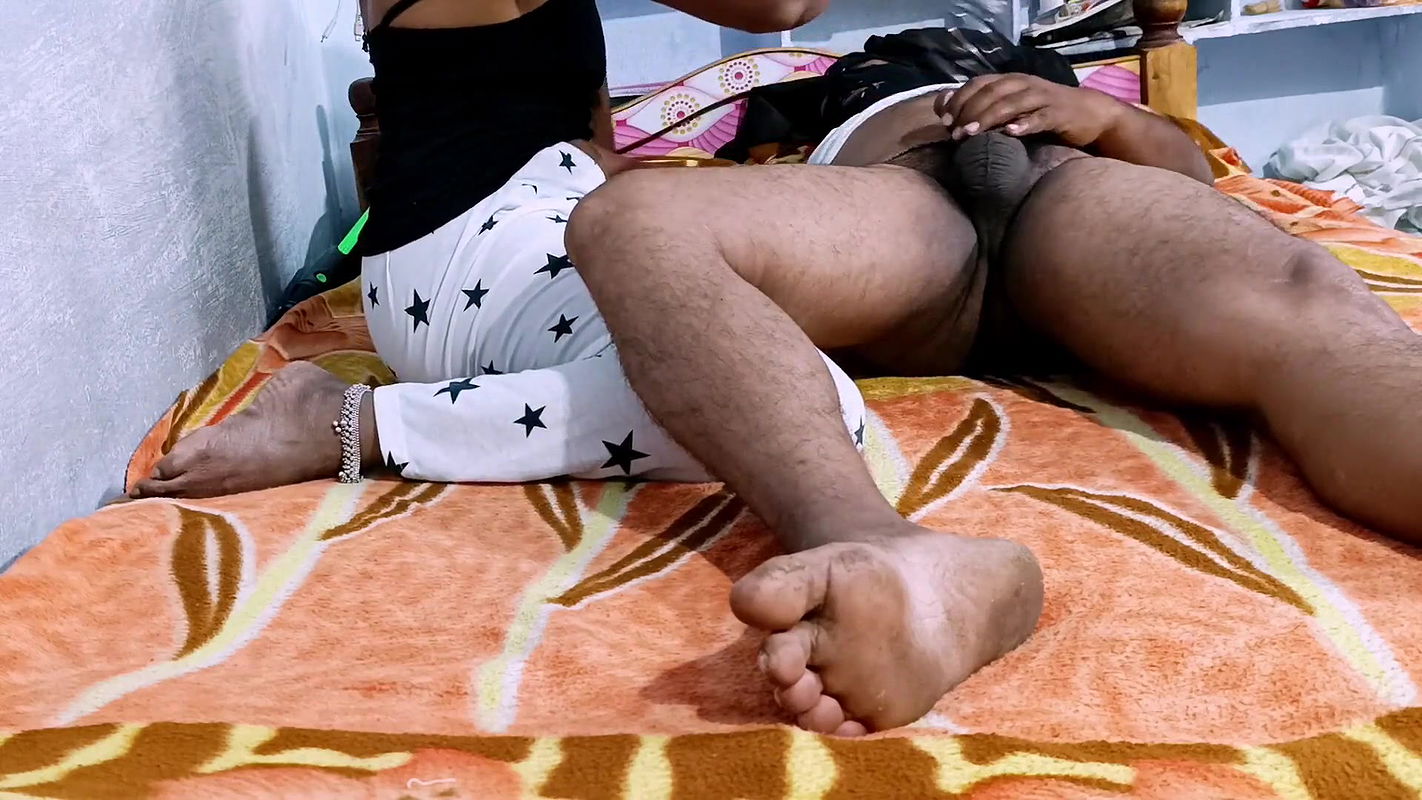 Indian Hot Wife Homemade Handjob Blowjob Footjob Part 1