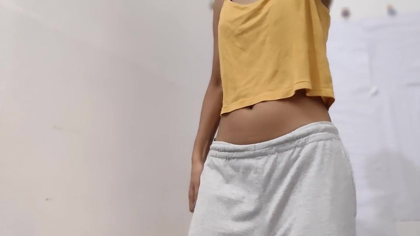 Hairy Virgin gets naked in front of the mirror and masturbates wildly