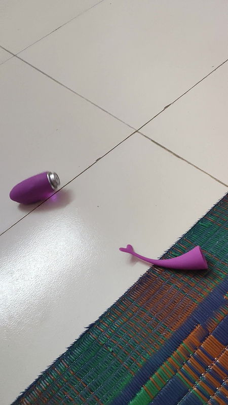 Famale fingering with toy