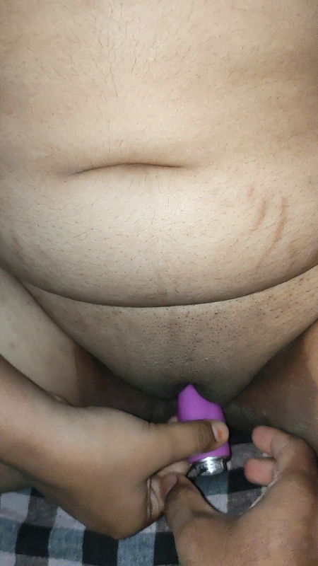 Famale fingering with toy