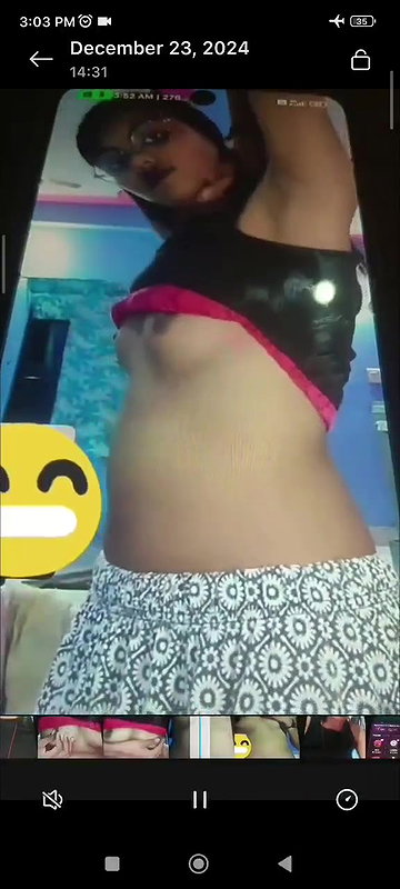 slim girl showing armpit