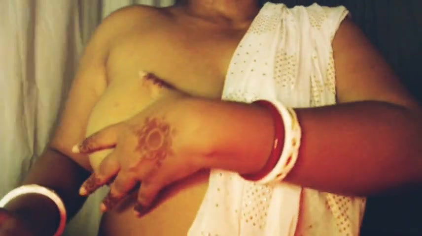 Hot Girl Open Red Bra Nude Sexy Boobs Press