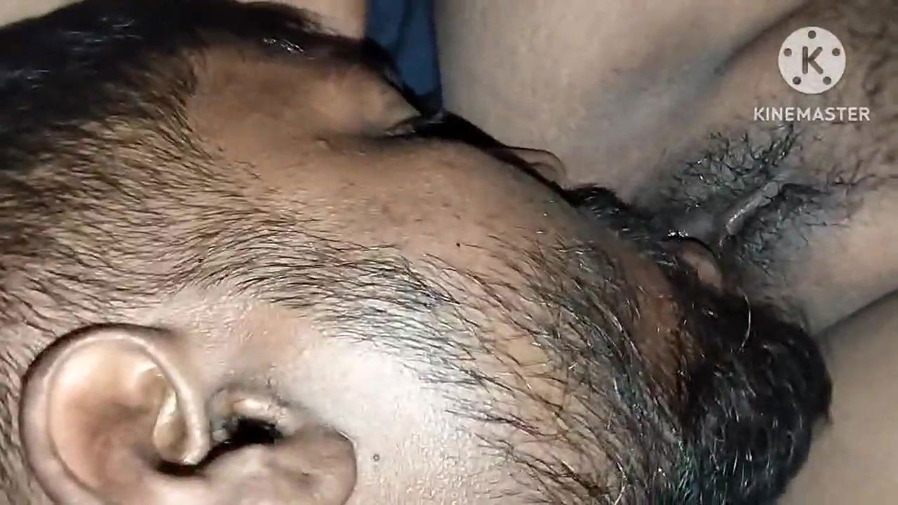 I am eating my wife pussy very hard