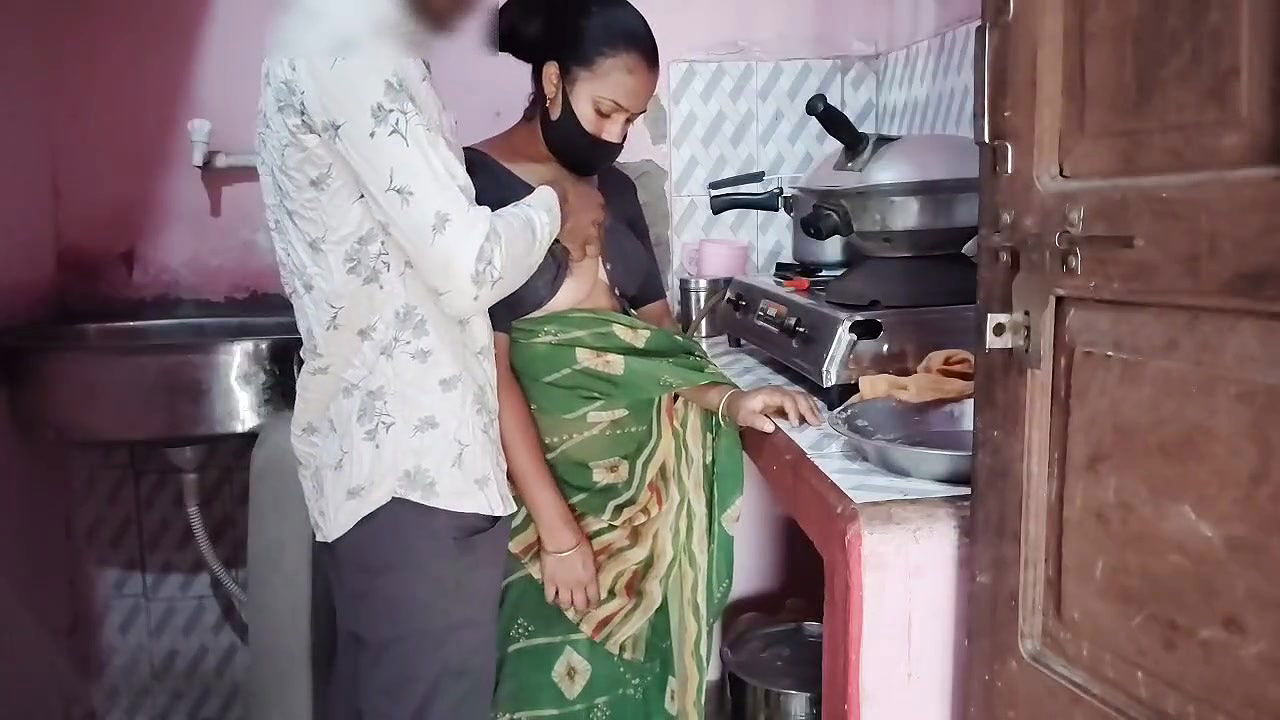 Hurry up, someone might come….Bhabhi was cooking, the brother-in-law had sex with the sister-in-law