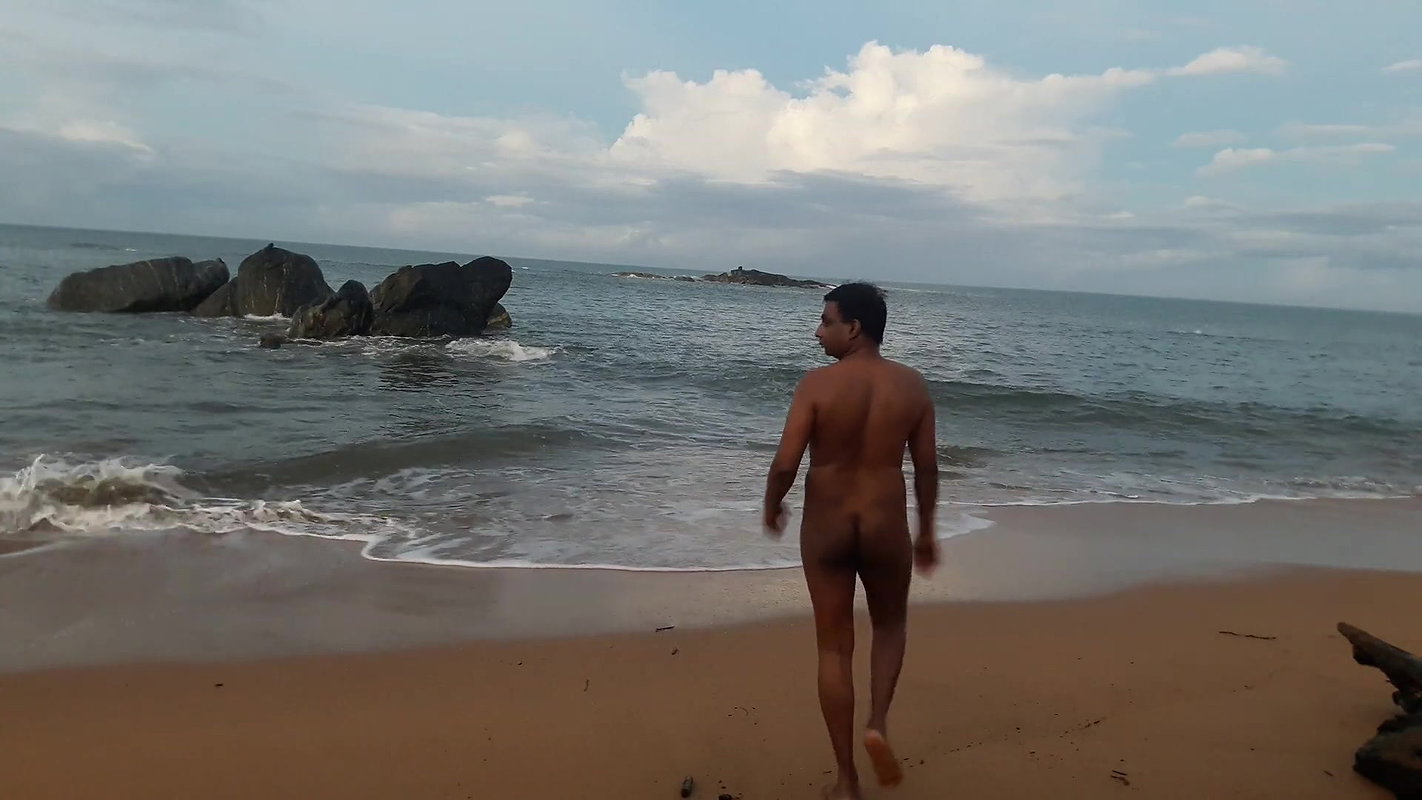 Indian twink nude in public on the beach