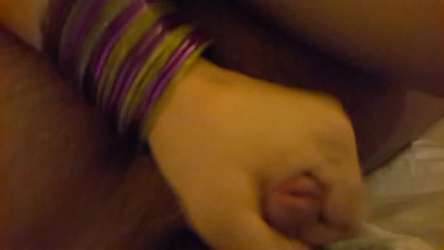 hot desi wife giving handjob in bed