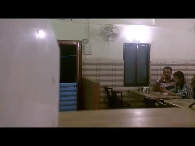 indian couple in restaurant