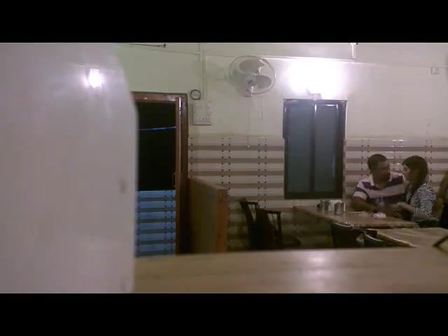 indian couple in restaurant