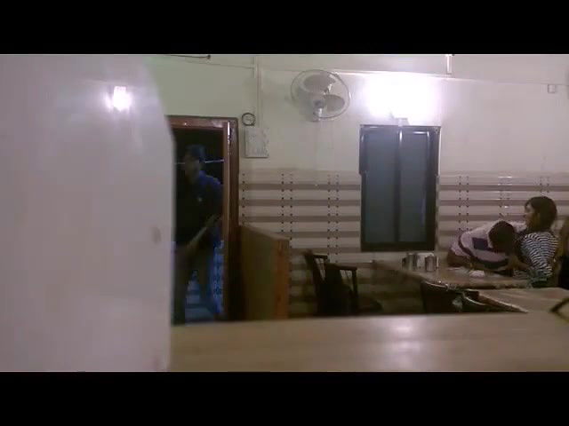 indian couple in restaurant