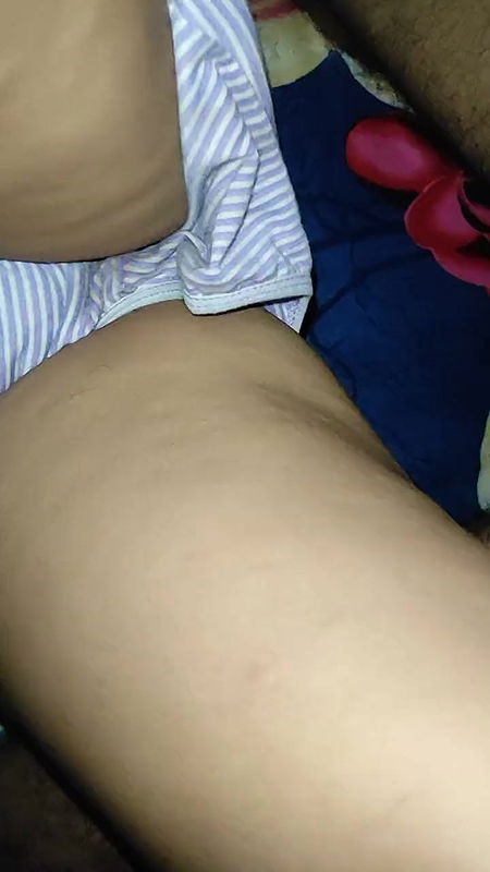 Friend’s wife sharing bed and shy during handjob and finally insert bully dick in horney pussy