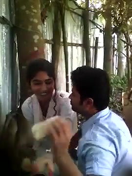 College lover outdoor