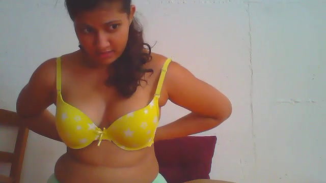 Beautiful girl showing