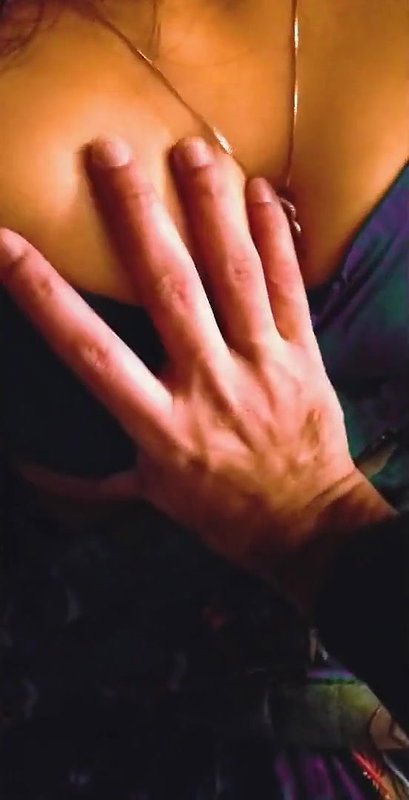 Desi Uncle pressing Frnds wife BoobS while having drinks at his Home