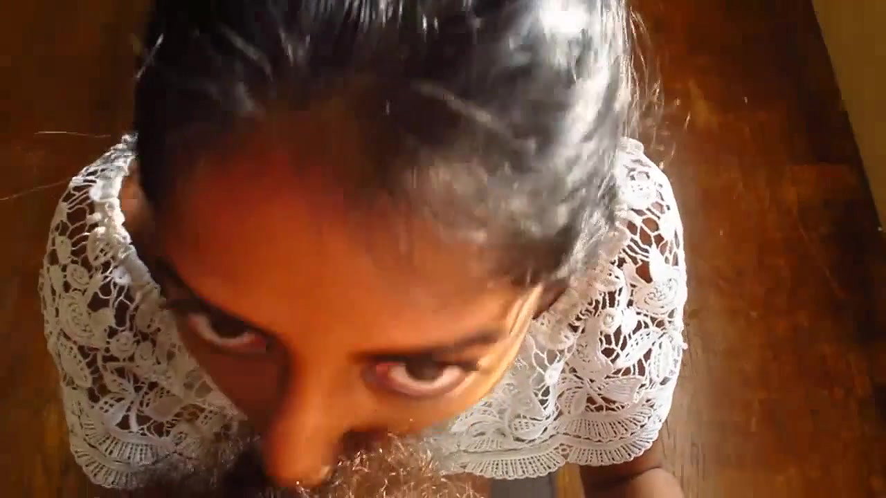 indian amateur in white top blowjob