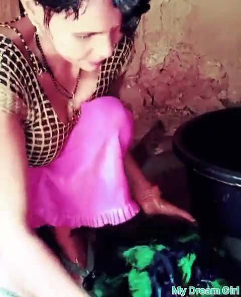 Village Wife Bathroom Dress Change Then Full Body Clean