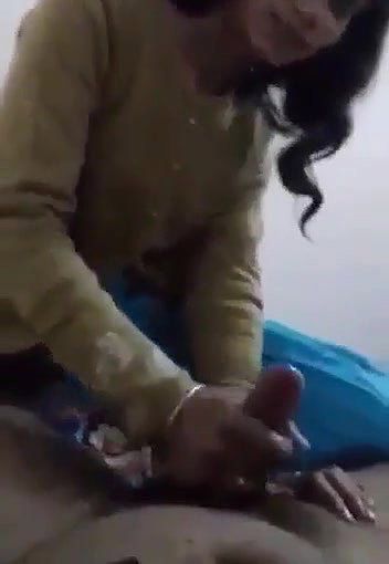 Saaali Helping her Jiijaji with hands n puting condom