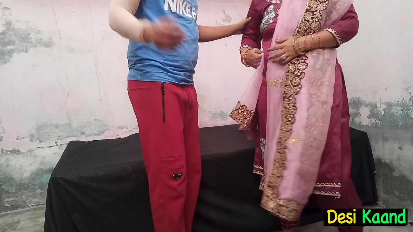 Stepmom and stepson share a bed in his friends marriage and both are fucking together