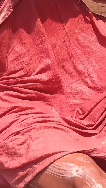 Sima bhabhi bathing outdoor and showing sexy boobs