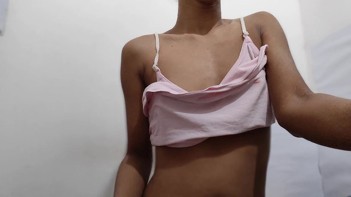 shows off her puffy pussy