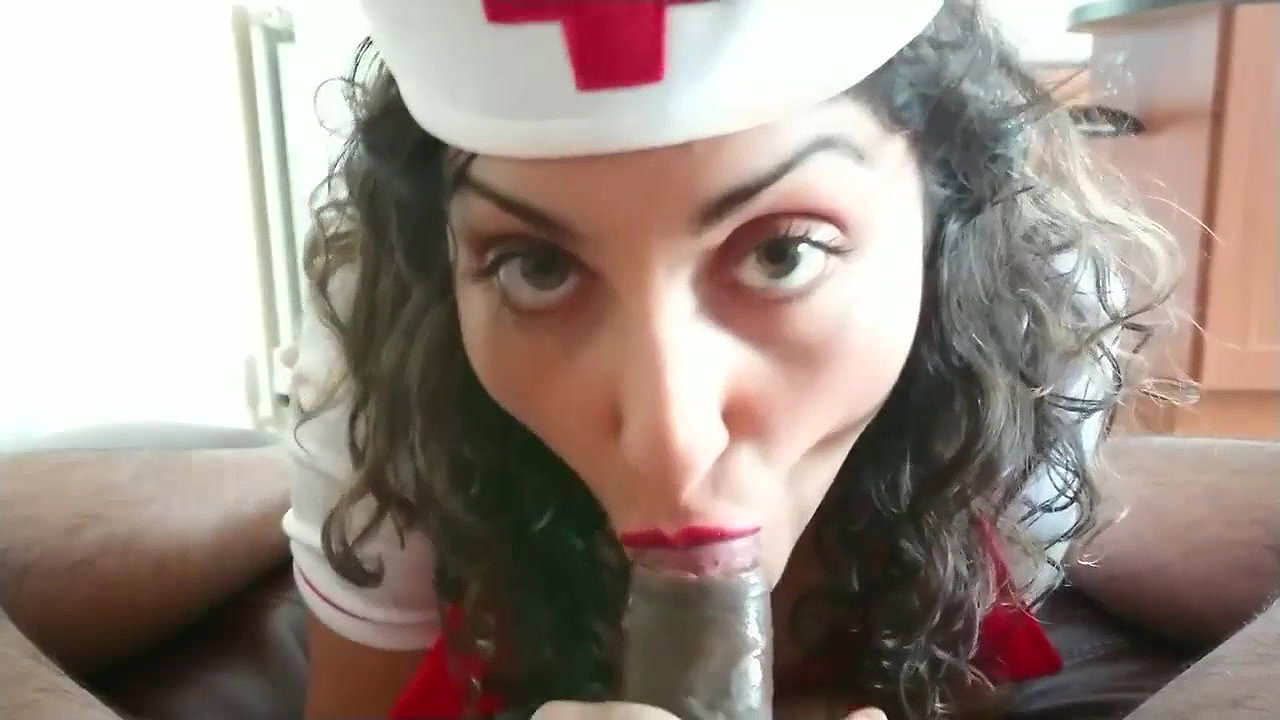 indian wife jill as a sexy nurse sucking patient