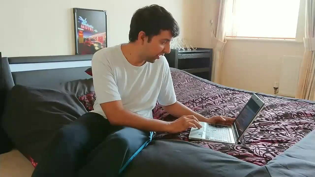indian wife jill in red sare caught watching porn