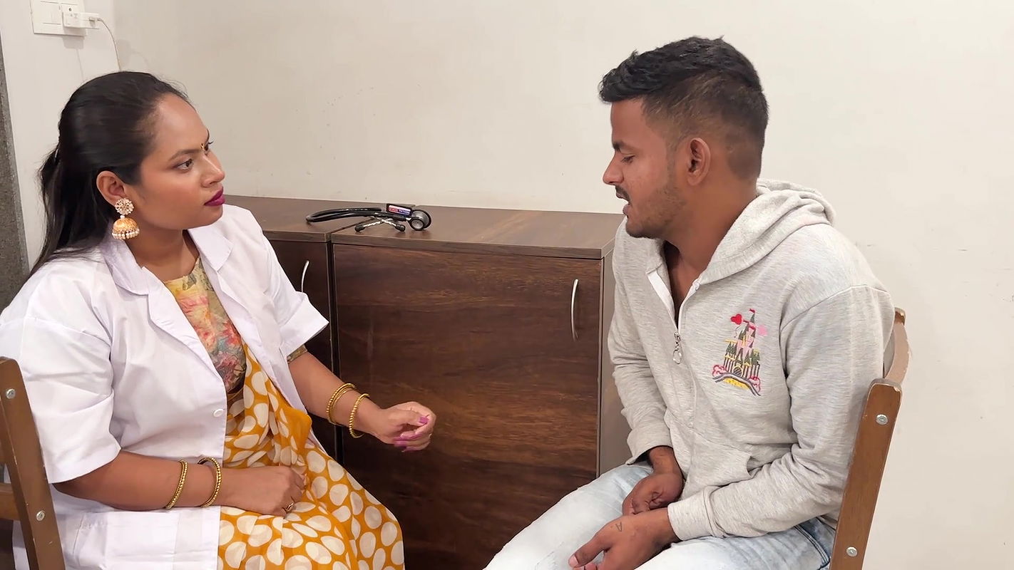 Seeing the sexy doctor, the boy’s mood became and both of them had sex