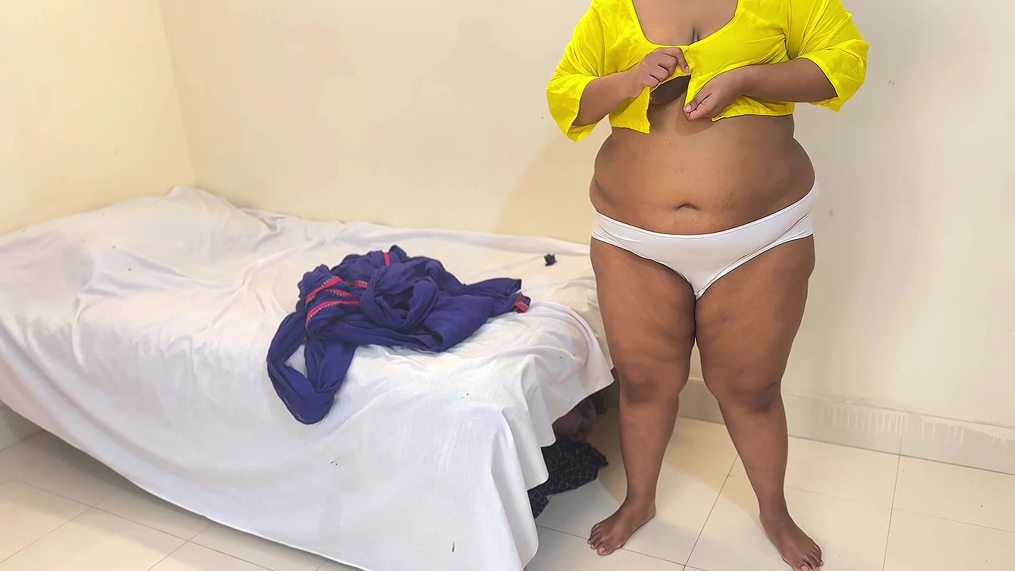 Sali blue saree & yellow Blouse pahanty samay Jija chodai keliy Jabardast – 52 big tits & 56 big ass Fucked with tied her hand