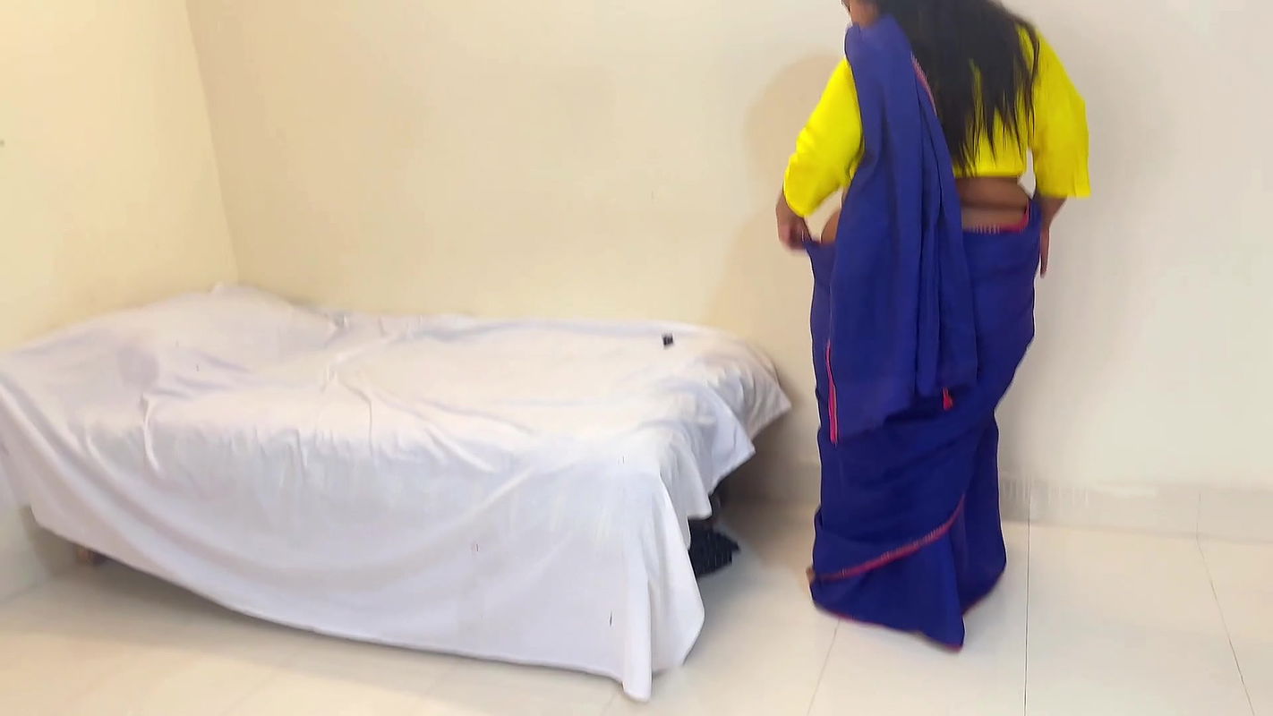 Sali blue saree & yellow Blouse pahanty samay Jija chodai keliy Jabardast – 52 big tits & 56 big ass Fucked with tied her hand