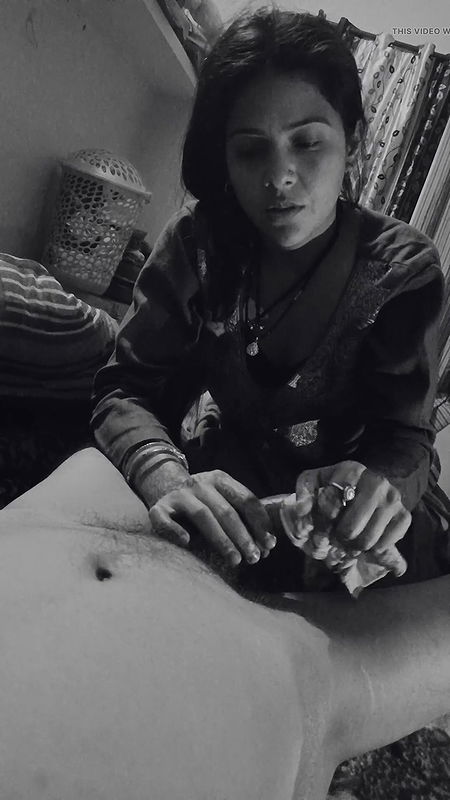 Real sex in night with lover in flashlight