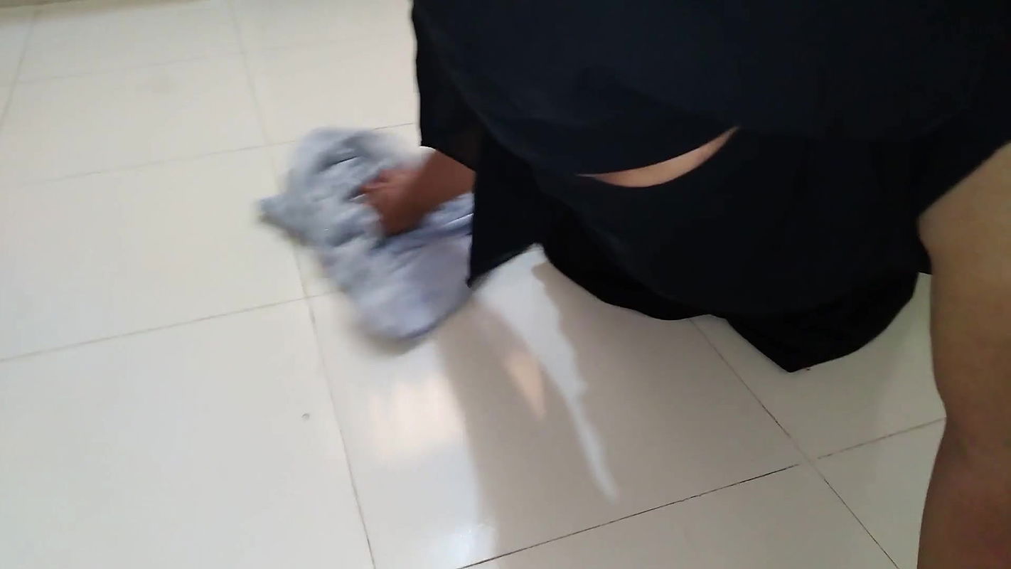 Punjabi maid in burqa & hijab gets seduced by her big ass while cleaning the bedroom and then fucks her like a Doggy on the bed