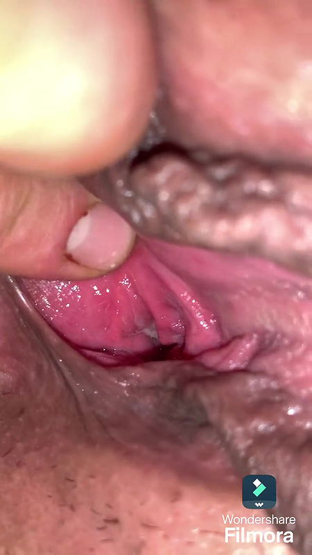 my wife playing with pink dildo