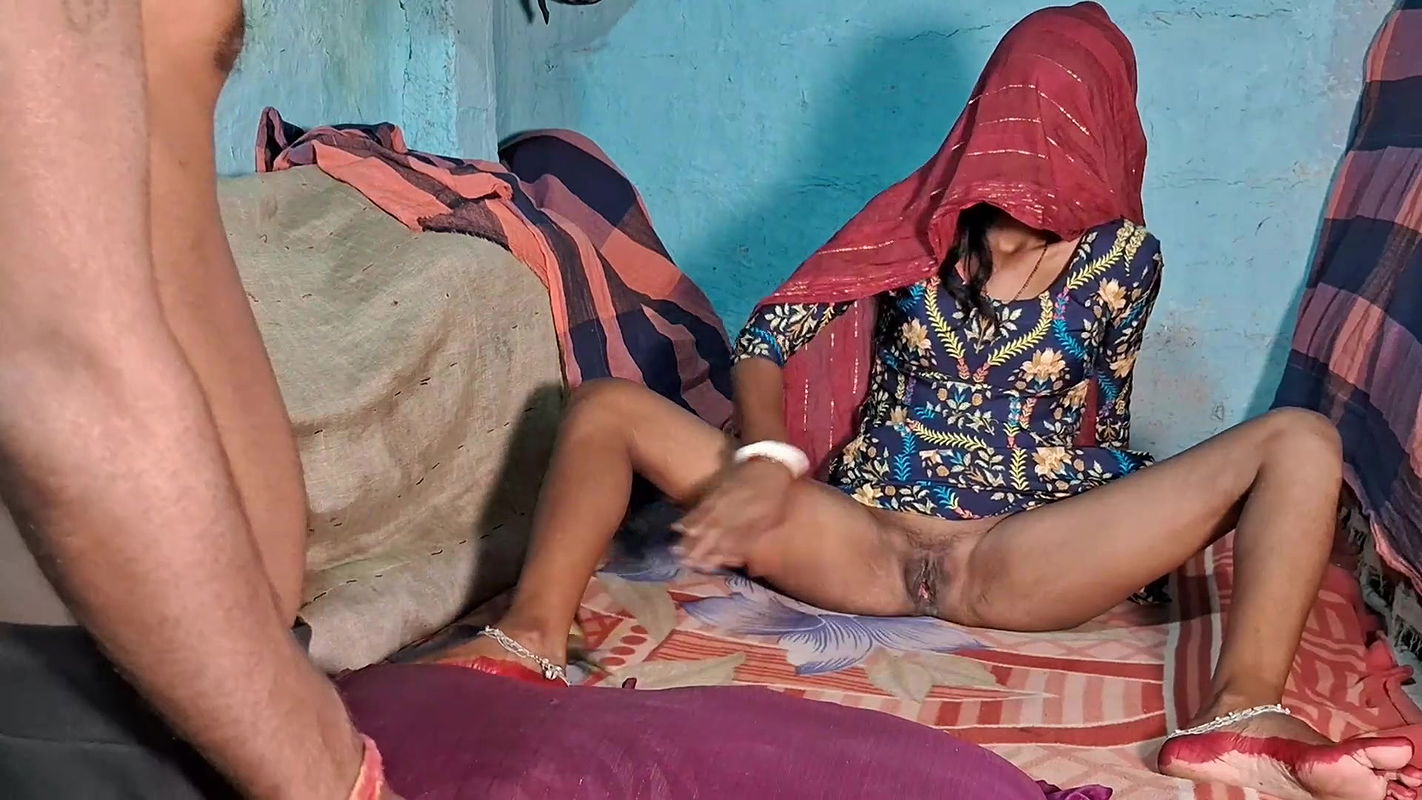 My step-brother-in-law saw me having sex with brinjal and he fucked my pussy