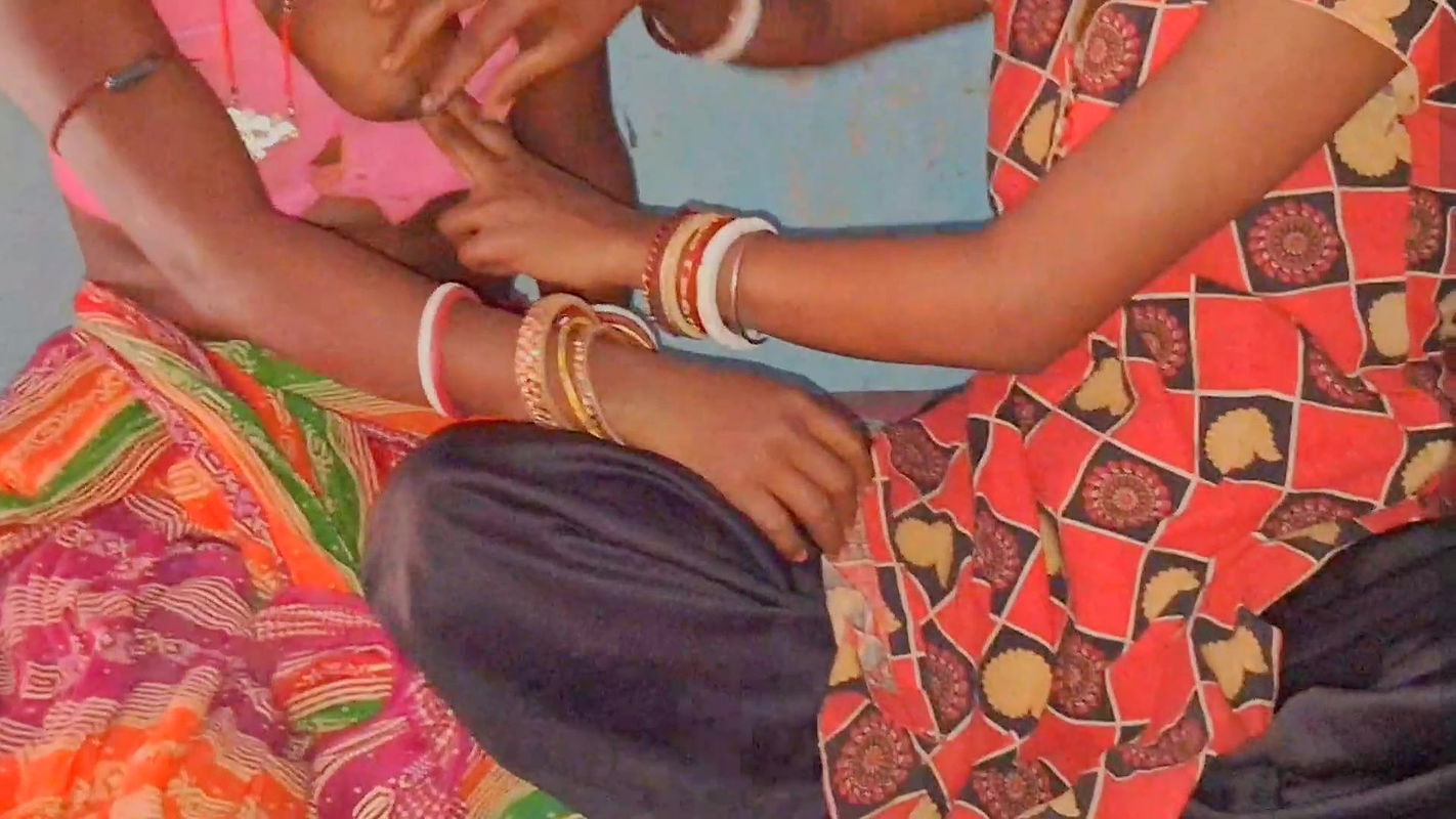 My friend and I fucked both of them together with my husband Desi sexy village wife and her