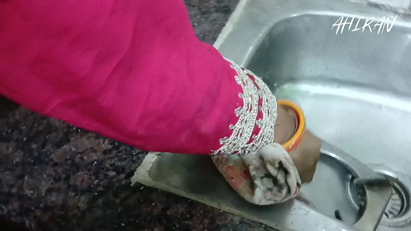 INDIAN MAID BREASTS FOREPLAY WITH OWNER IN KITCHEN