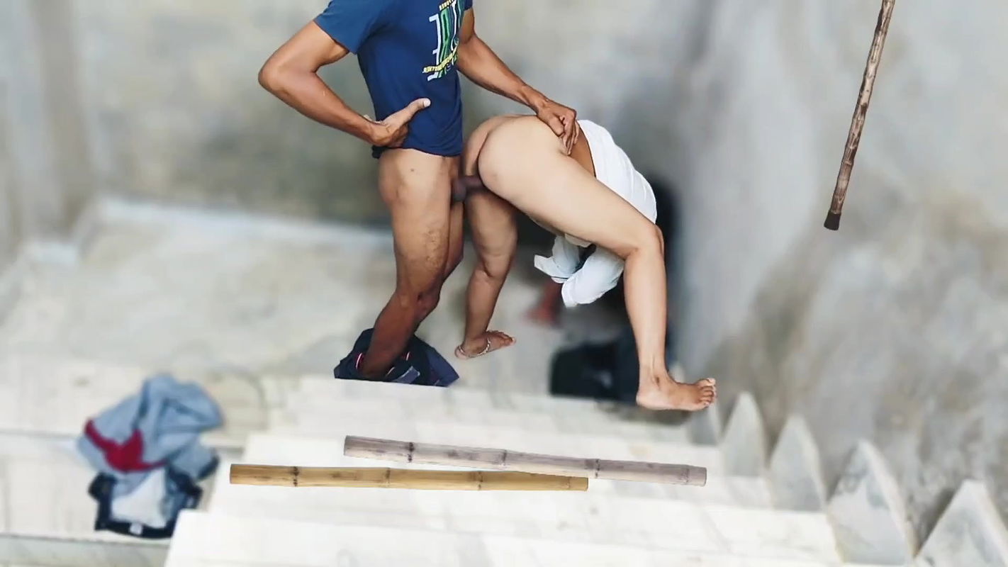 Indian college girl sex with her Classmate on Ladder full hindi sex , college couple hindi audio