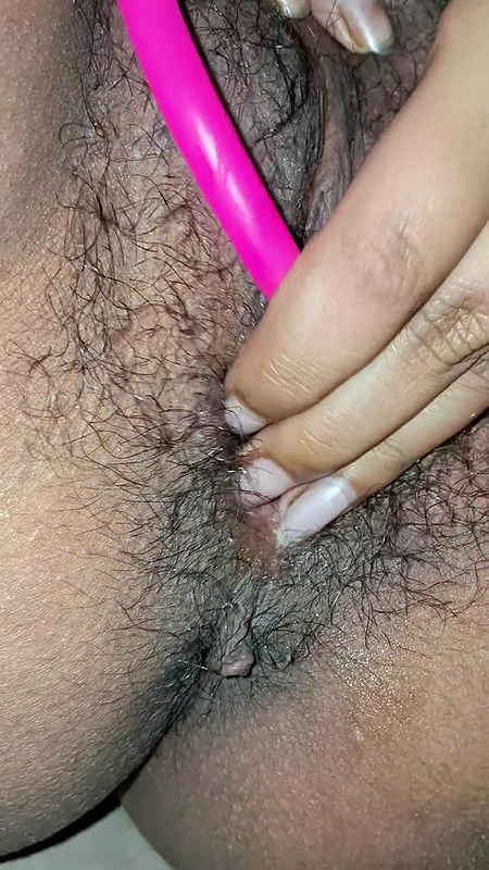 Hot Desi Indian Bhabhi Hairy Pussy Inserting Dildo