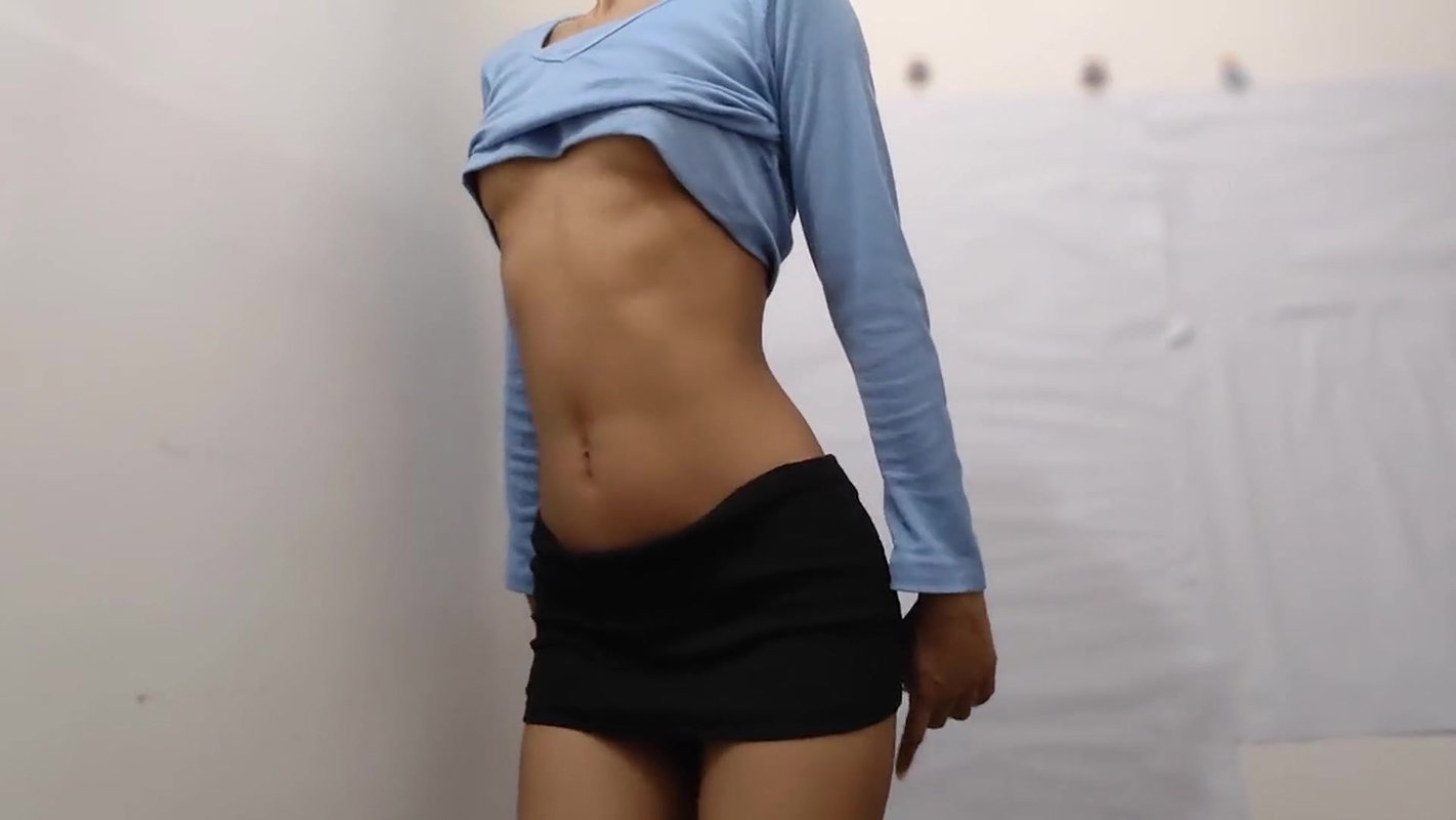 Hairy Virgin gets naked in front of the mirror and masturbates wildly