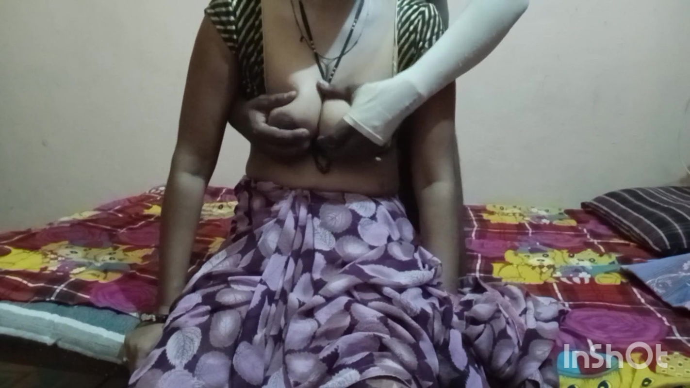 Fucked the Bhabhi with big boobs while lying on the bed