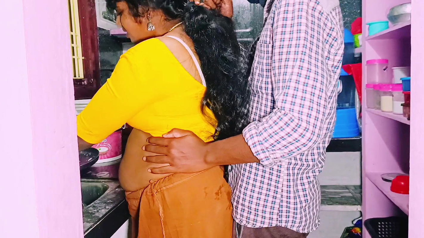 Desi bhabi kitchen sex with husband’s brother Telugu dirty talks