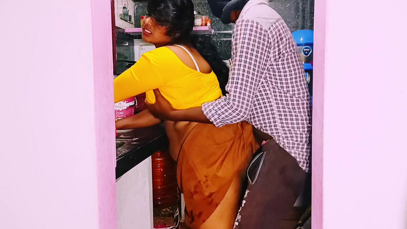 Desi bhabi kitchen sex with husband’s brother Telugu dirty talks