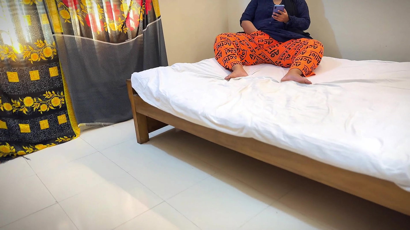 18+ Young BBW Sexy Hostel Girl watching porn & masturbate when her Boyfriend come & Rough Fuck with multiple style