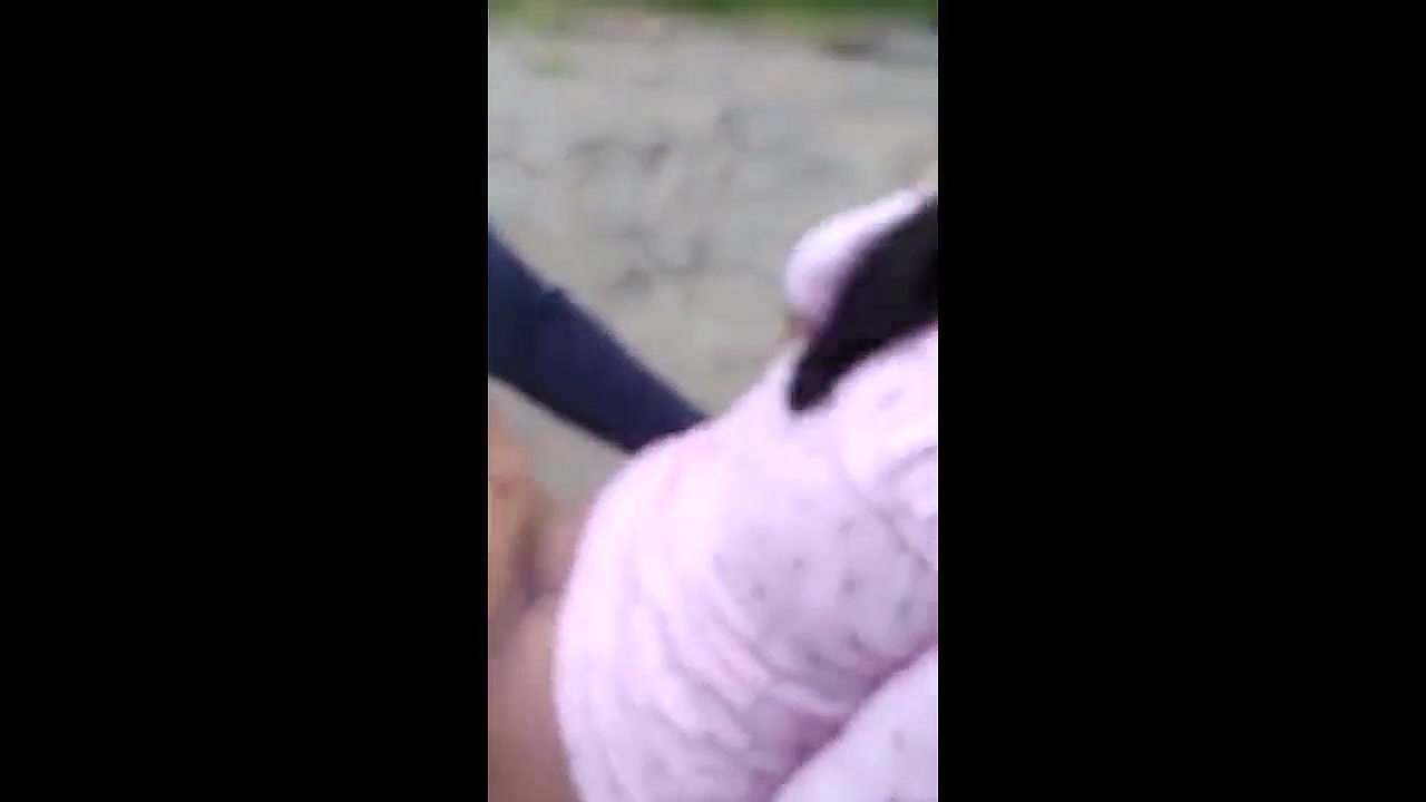 outdoor fun by young couple