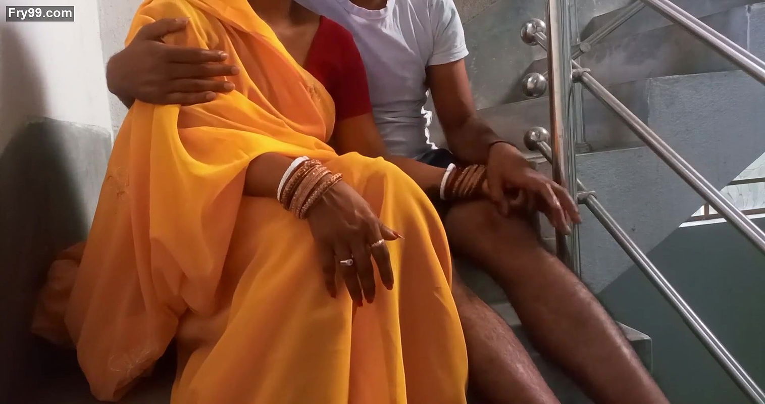 Roshni Bhabhi standing on the stairs