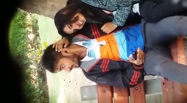 In park Desi lover fun