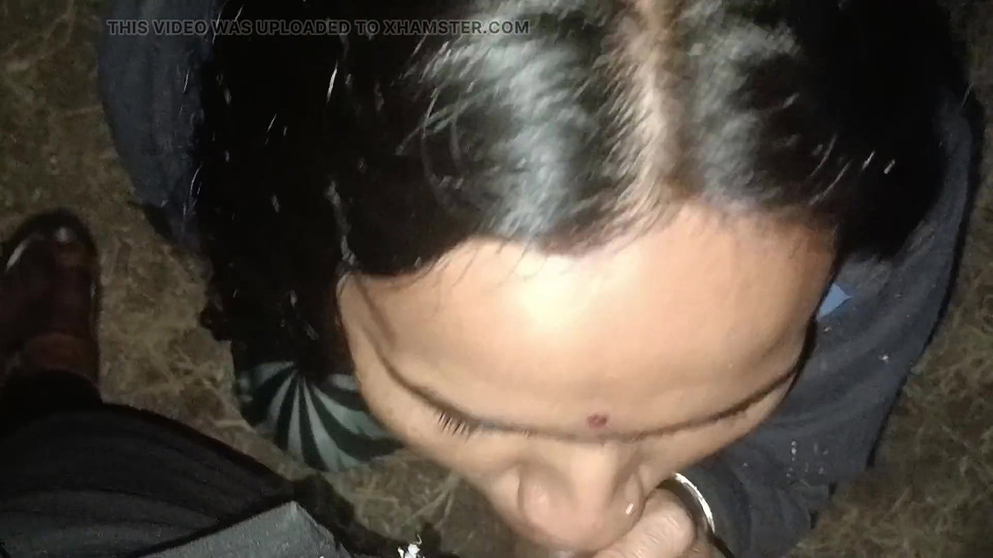 Jungle at night cum in mouth and blowjob