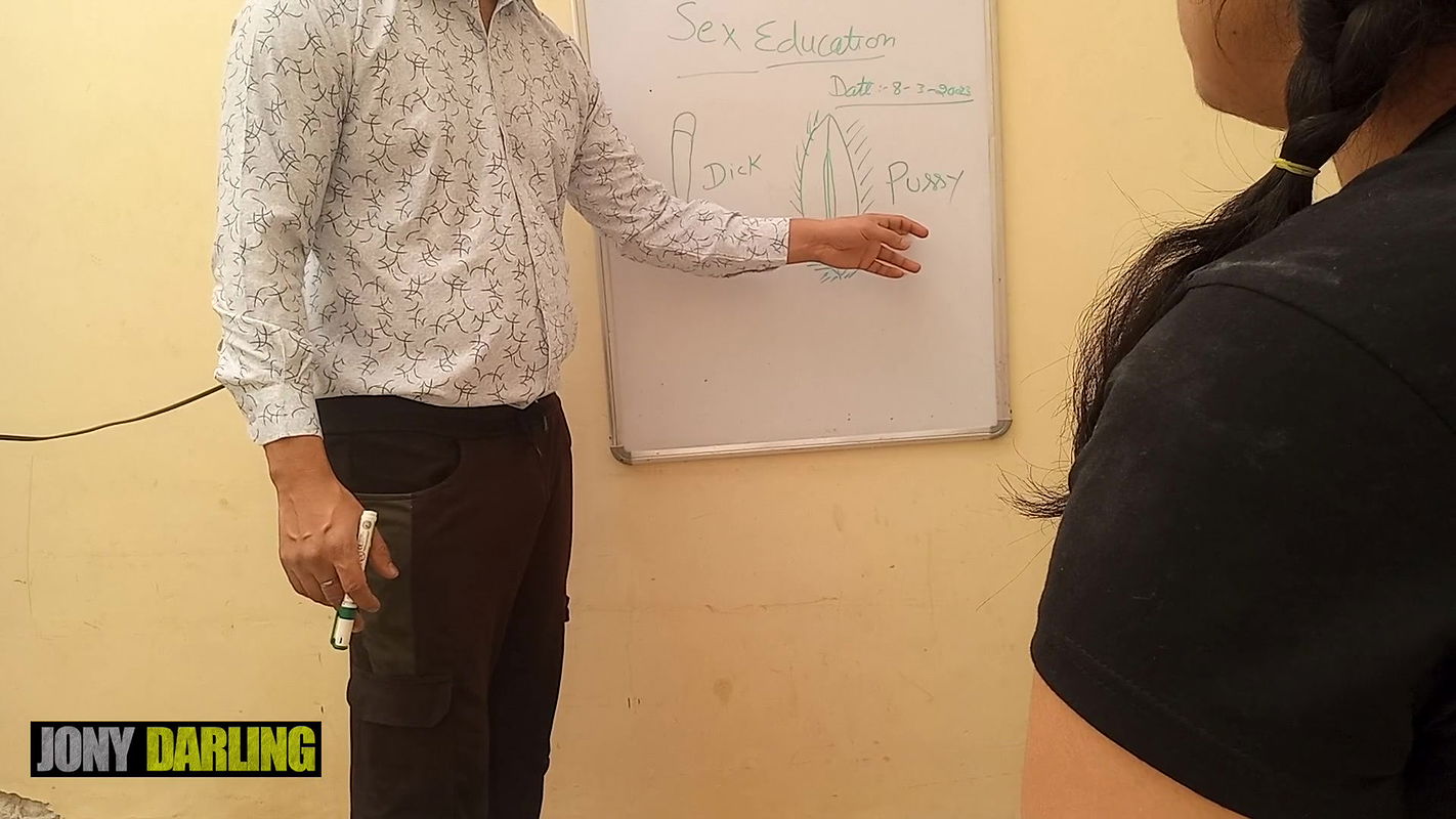 Indian xxx Tuition teacher teach her student what is pussy and dick by Jony Darling